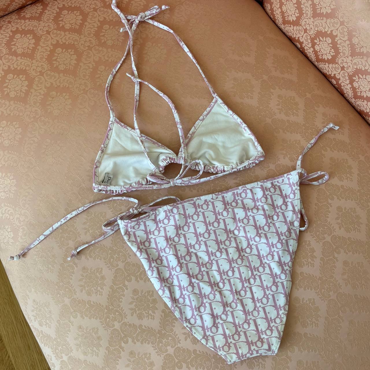 Dior triangle bikini swimsuit set