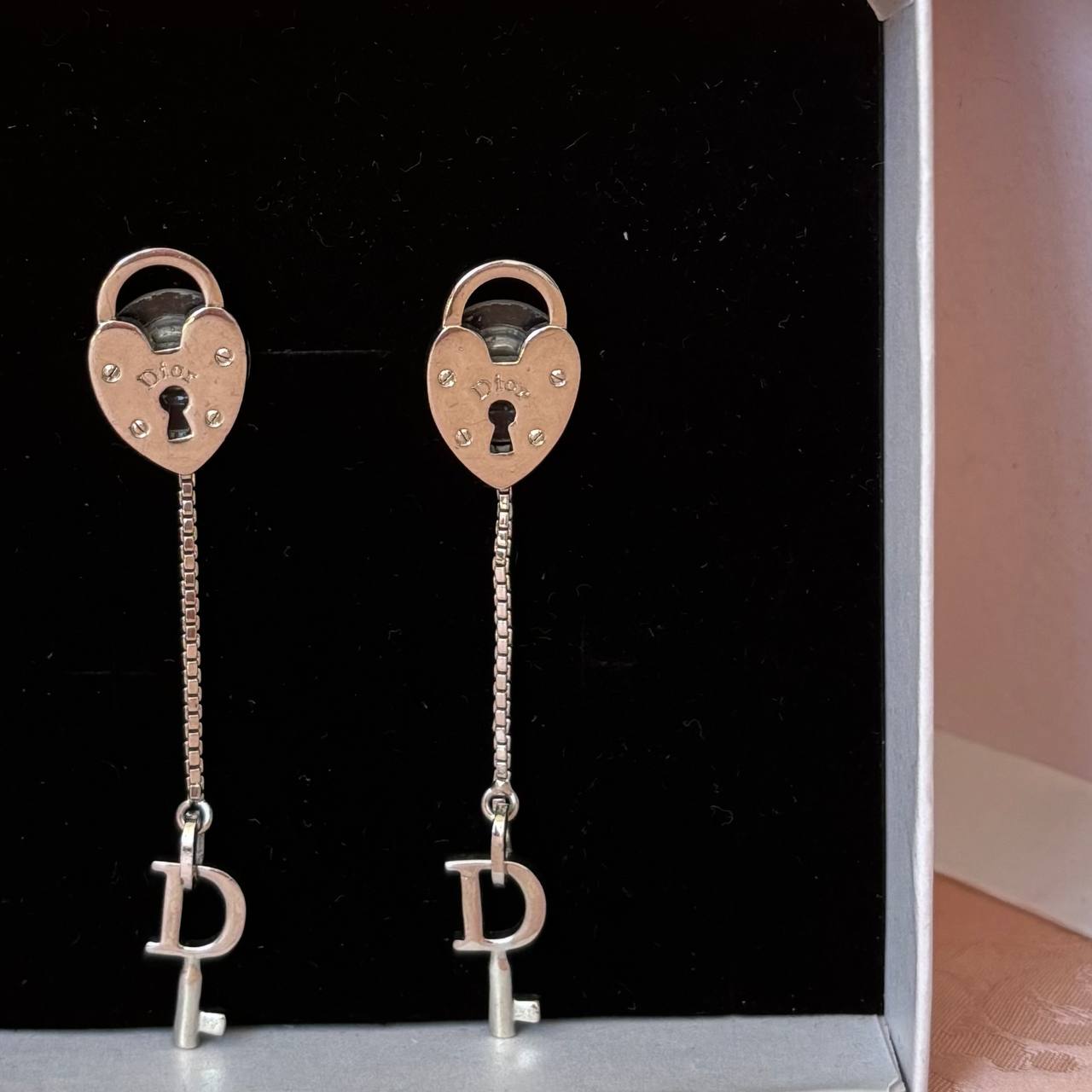 Christian Dior earrings silver locks