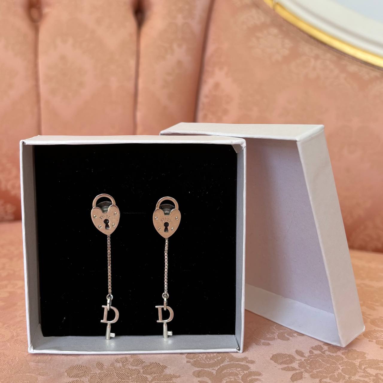 Christian Dior earrings silver locks