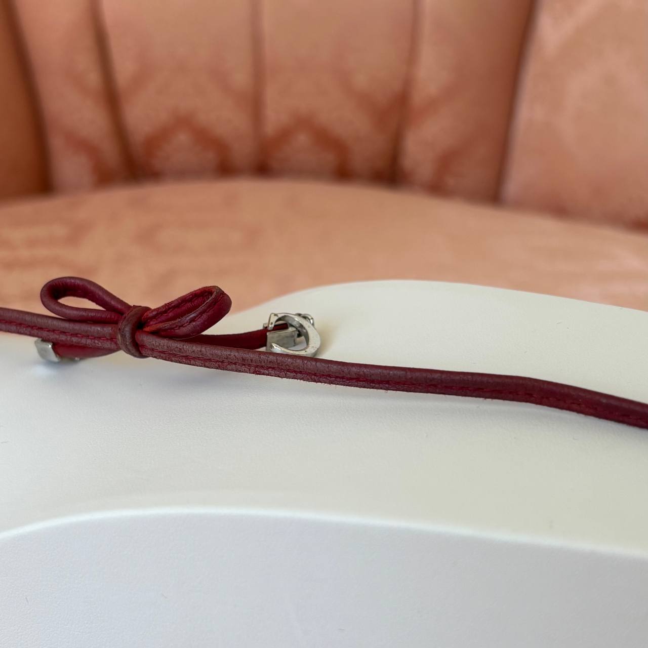 Christian Dior bracelet burgundy red silver