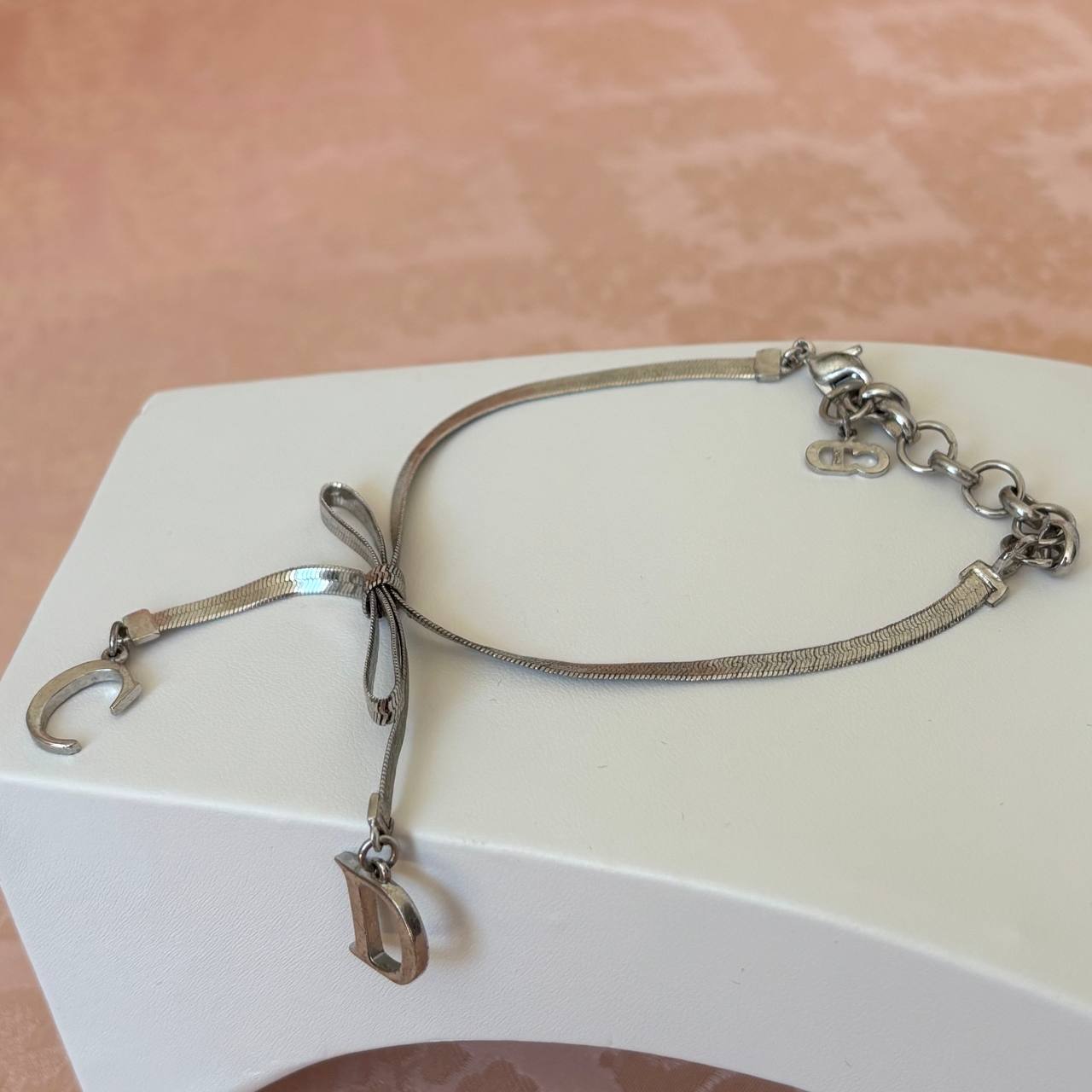 Christian Dior bracelet silver bow