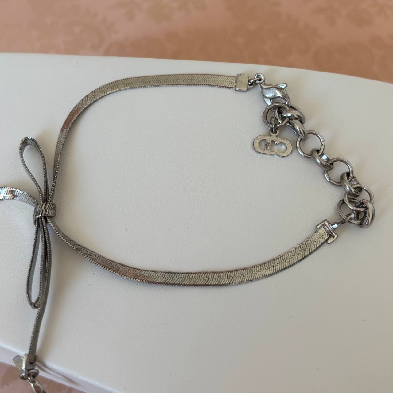 Christian Dior bracelet silver bow