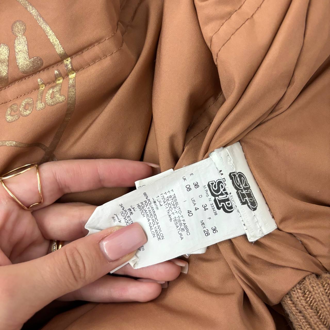 Motivi puffer coat zip-jacket