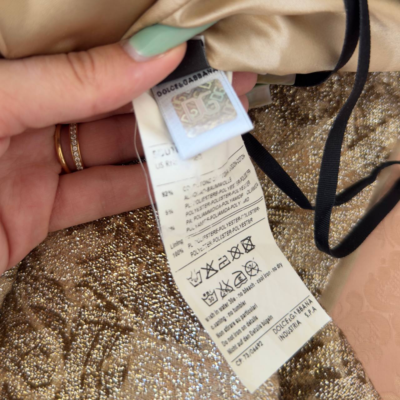 Dolce&Gabbana gold and black mini dress