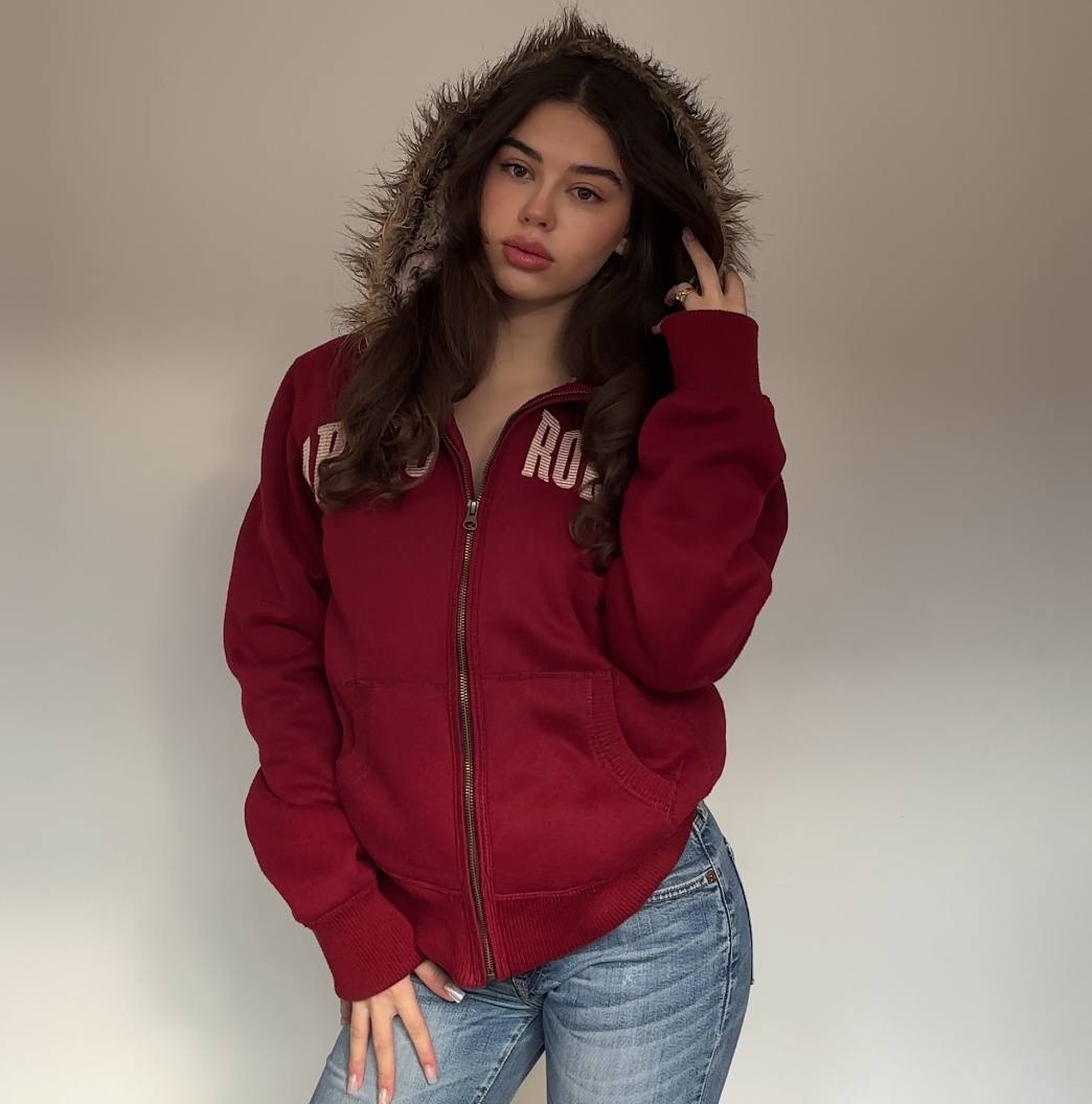 Abercrombie and Fitch jumper sweater hoodie with fur hood