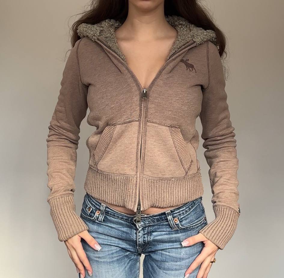 Abercrombie and Fitch jumper sweater hoodie with fur hood