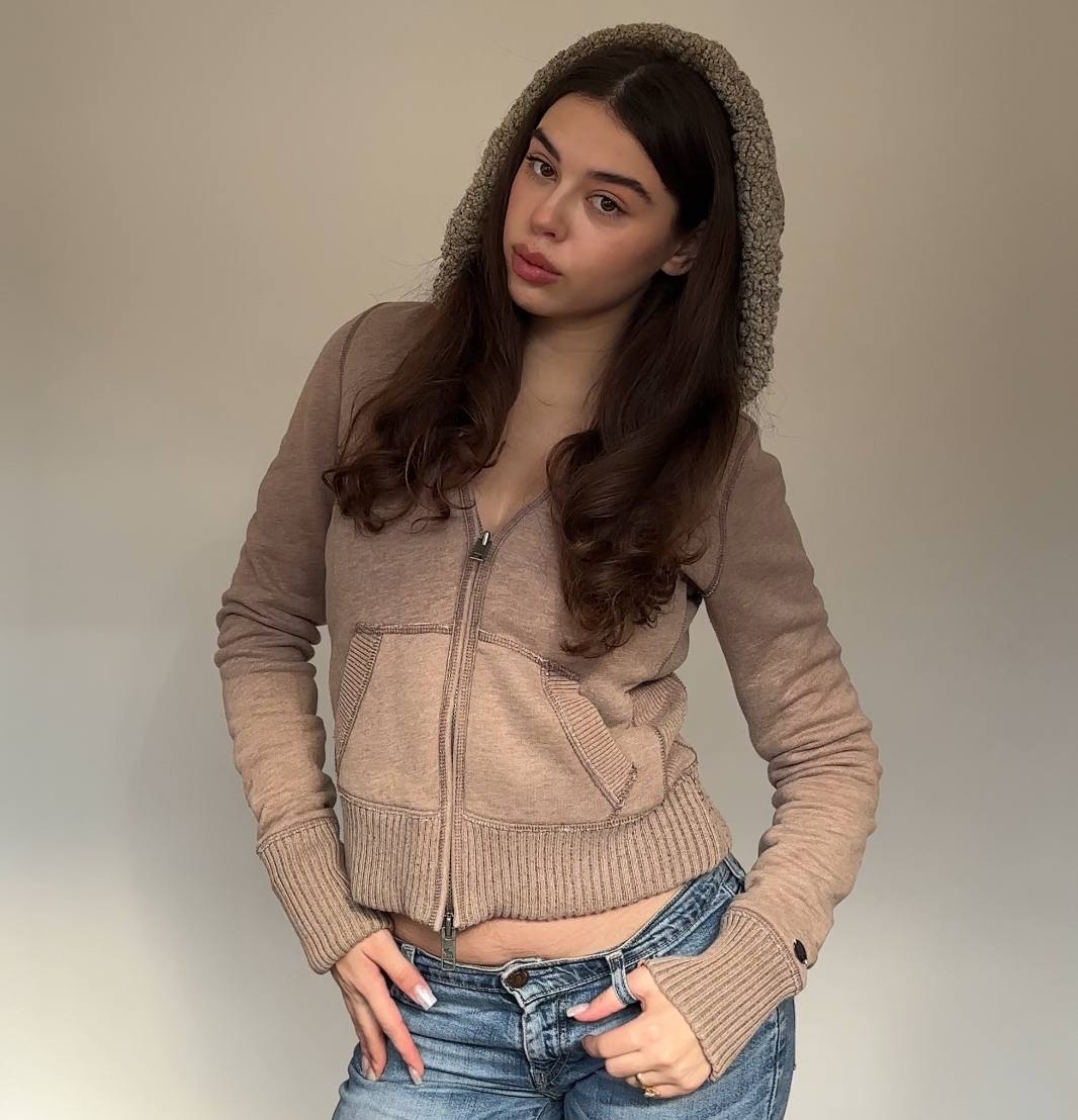 Abercrombie and Fitch jumper sweater hoodie with fur hood