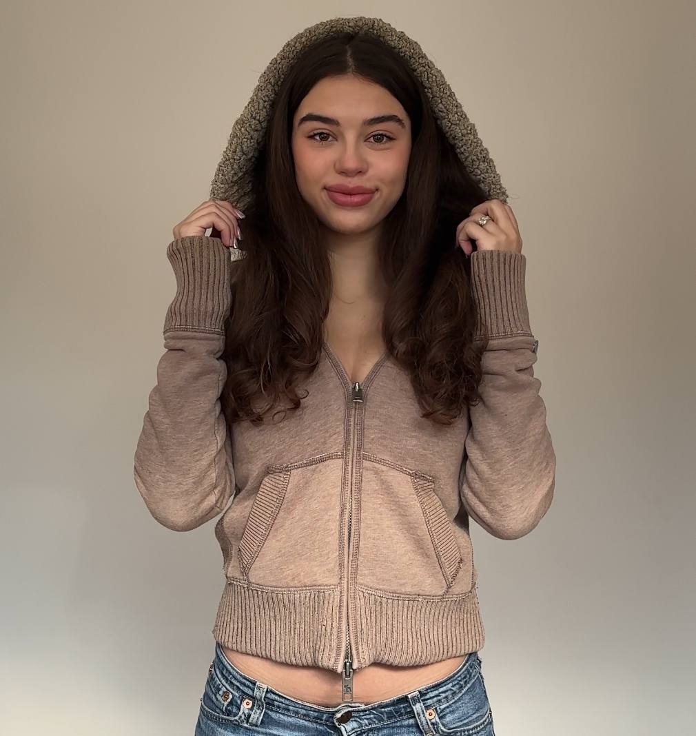 Abercrombie and Fitch jumper sweater hoodie with fur hood
