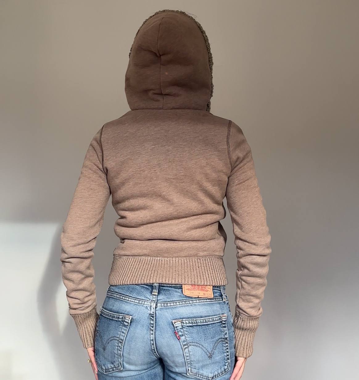 Abercrombie and Fitch jumper sweater hoodie with fur hood