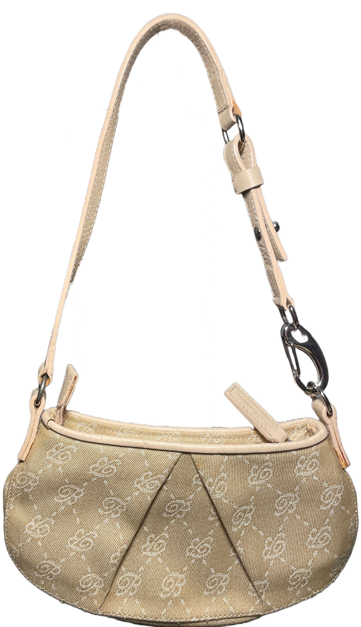 Blumarine monogram bag handbag purse clutch beige vintage piece y2k coquette fairy princess angelic with a bow