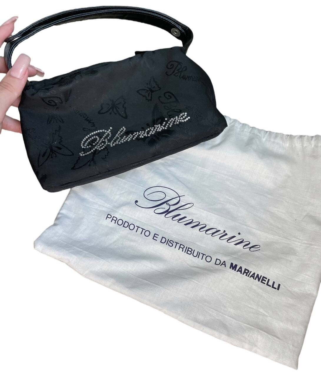 Blumarine butterfly bag with Swarovski handbag purse clutch black mesh summer fairy vintage y2k coquette mermaid