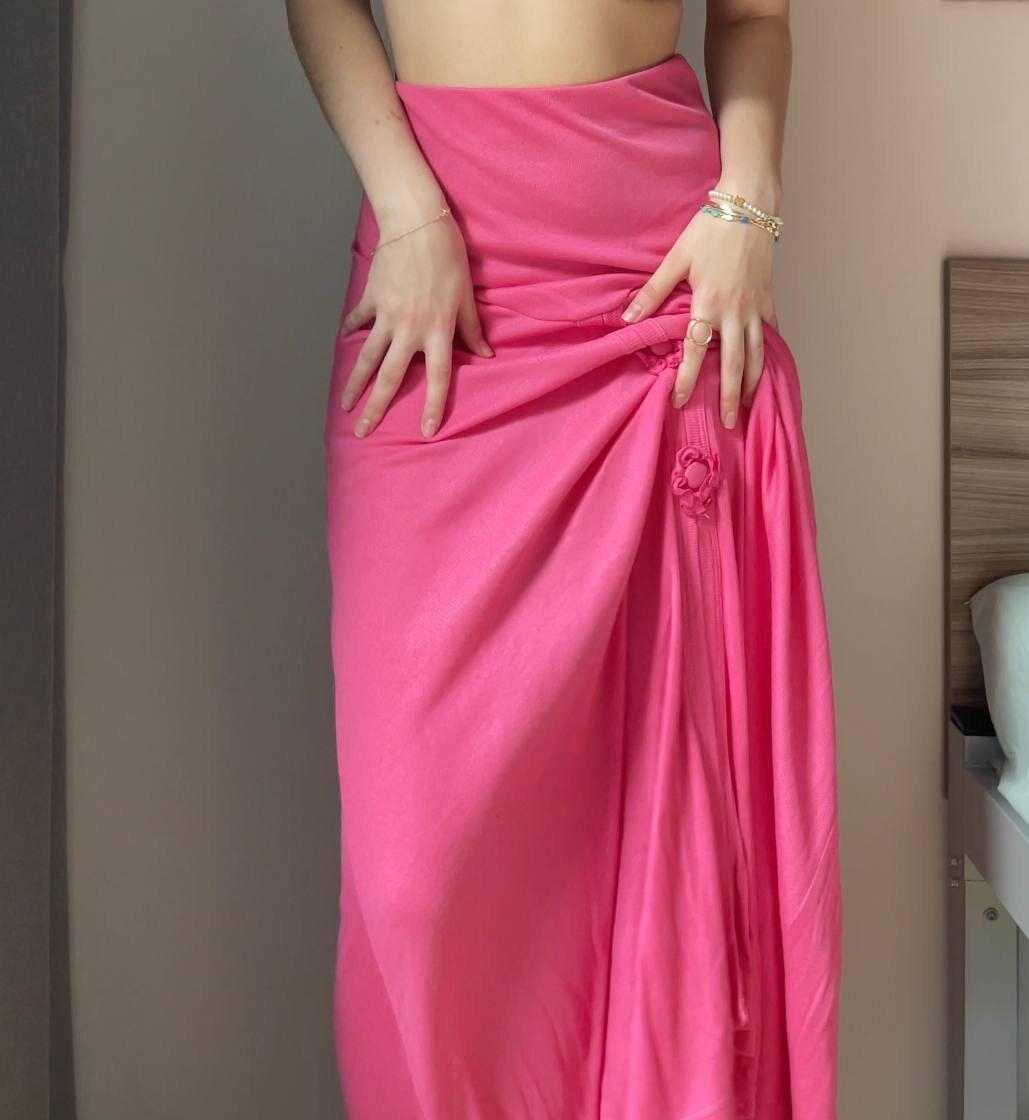 Skirt with embroidered rose detail long maxi mesh summer fairy vintage y2k coquette mermaid