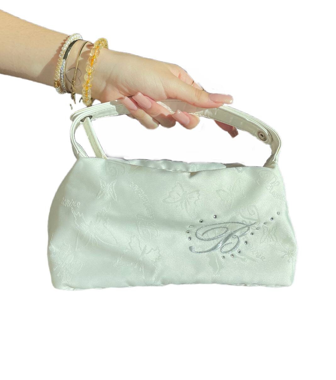 Blumarine butterfly bag with Swarovski handbag purse clutch white mesh summer fairy vintage y2k coquette mermaid