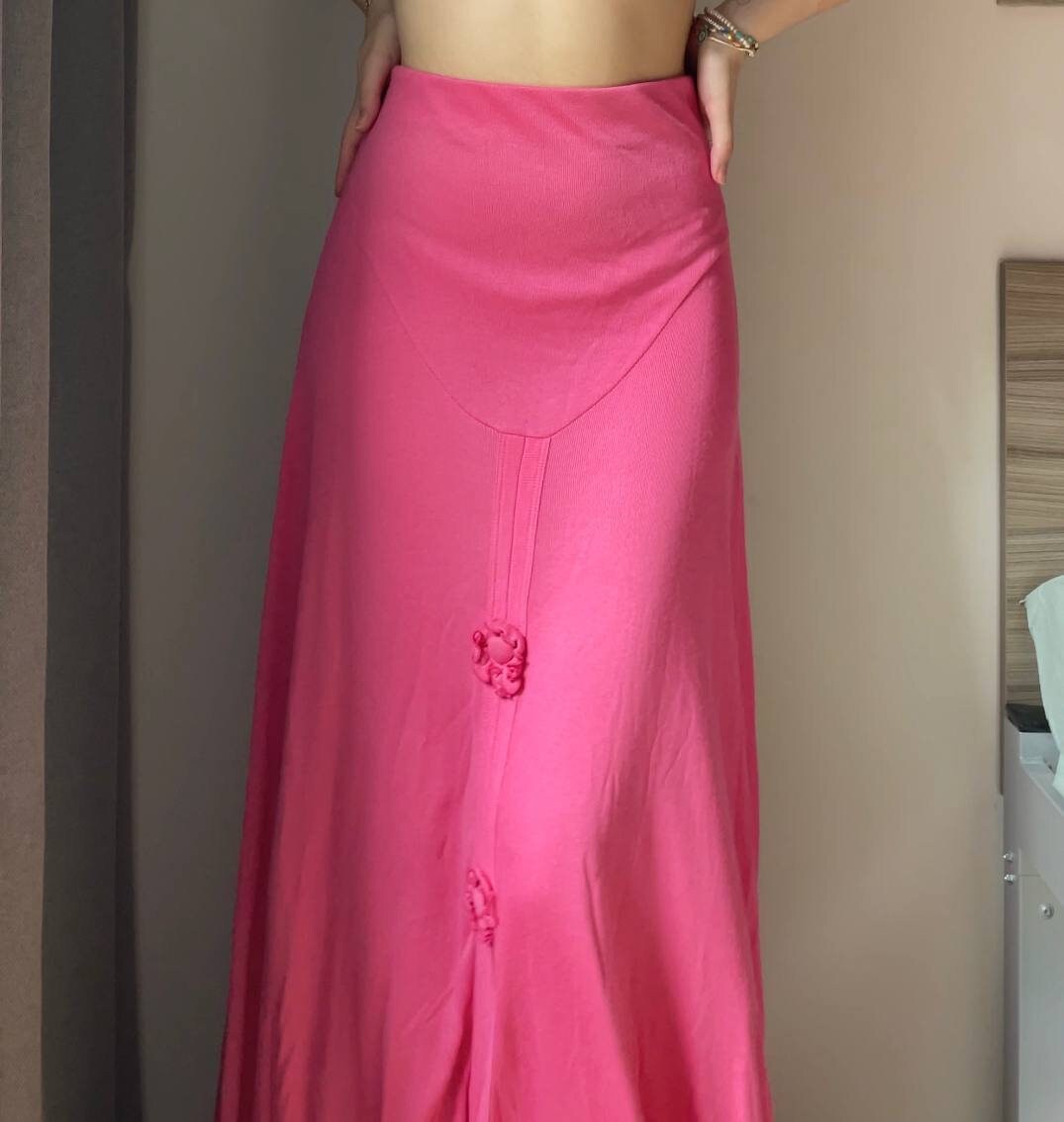Skirt with embroidered rose detail long maxi mesh summer fairy vintage y2k coquette mermaid
