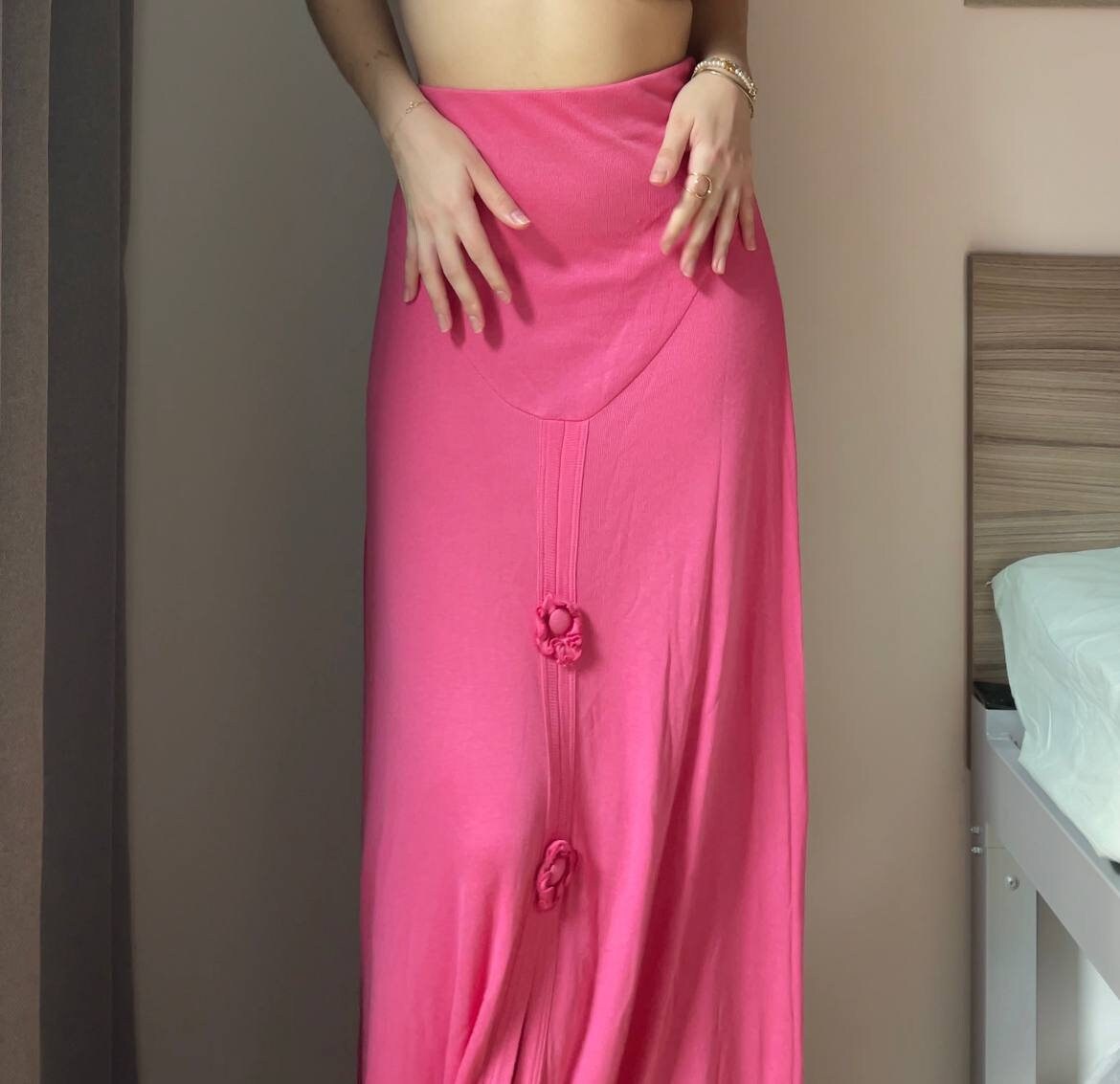 Skirt with embroidered rose detail long maxi mesh summer fairy vintage y2k coquette mermaid