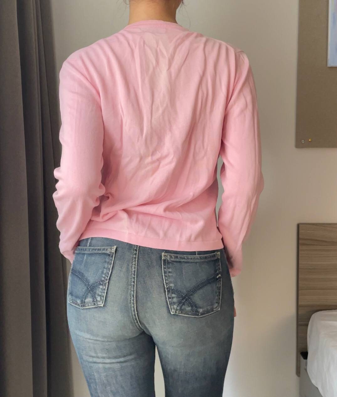 Burberry cardigan sweater jumper button up pink top 2000s y2k preppy longsleeve top prairie vintage