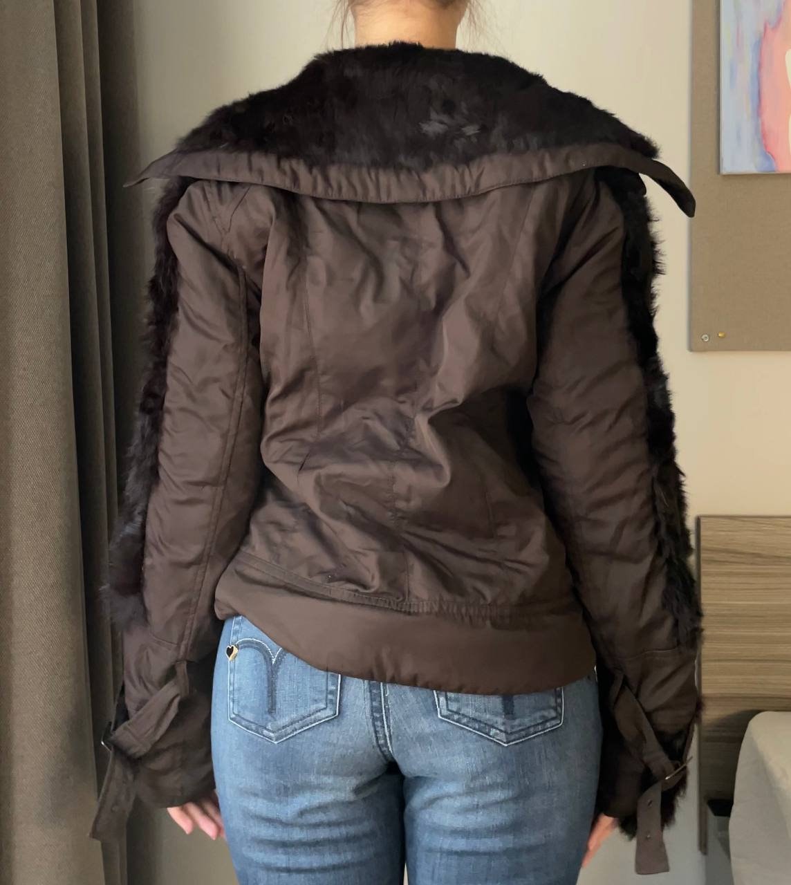 Christian Dior jacket coat vintage early 2000s brown fur cargo pockets afghan coat y2k coquette style old money