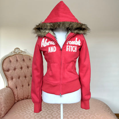 Abercrombie and Fitch jumper sweater hoodie with fur hood