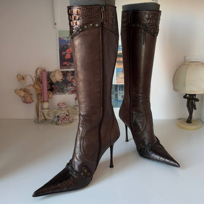 El Dantes boots vintage pointed heels