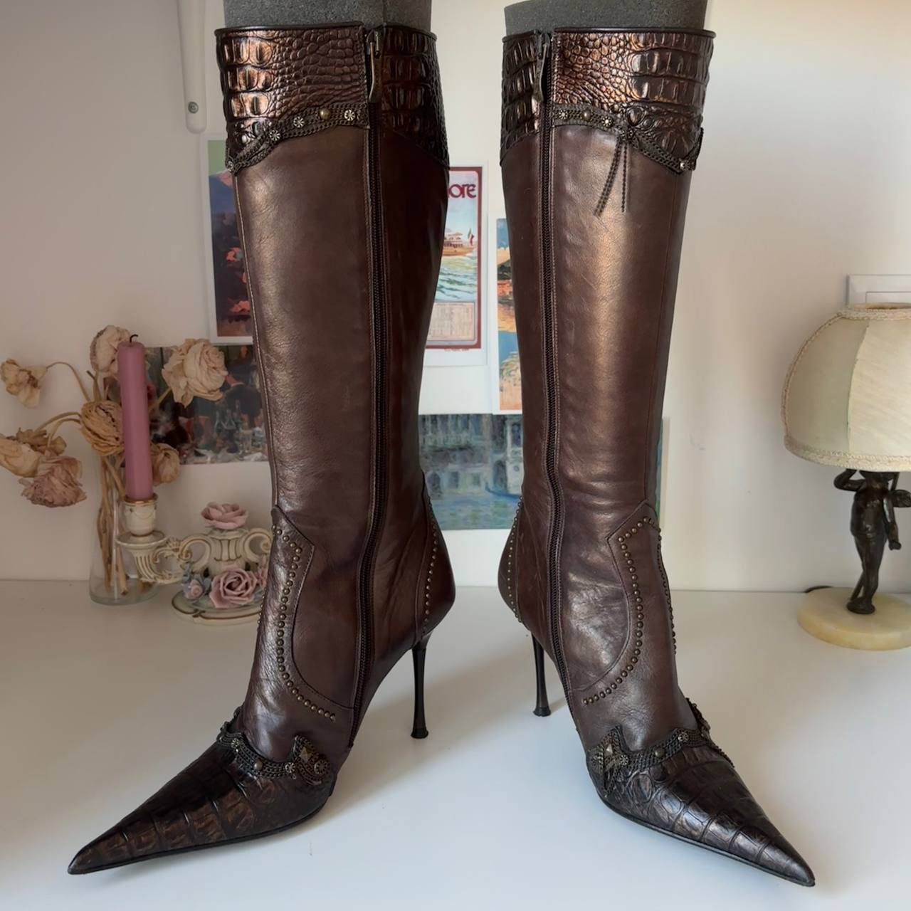 El Dantes boots vintage pointed heels