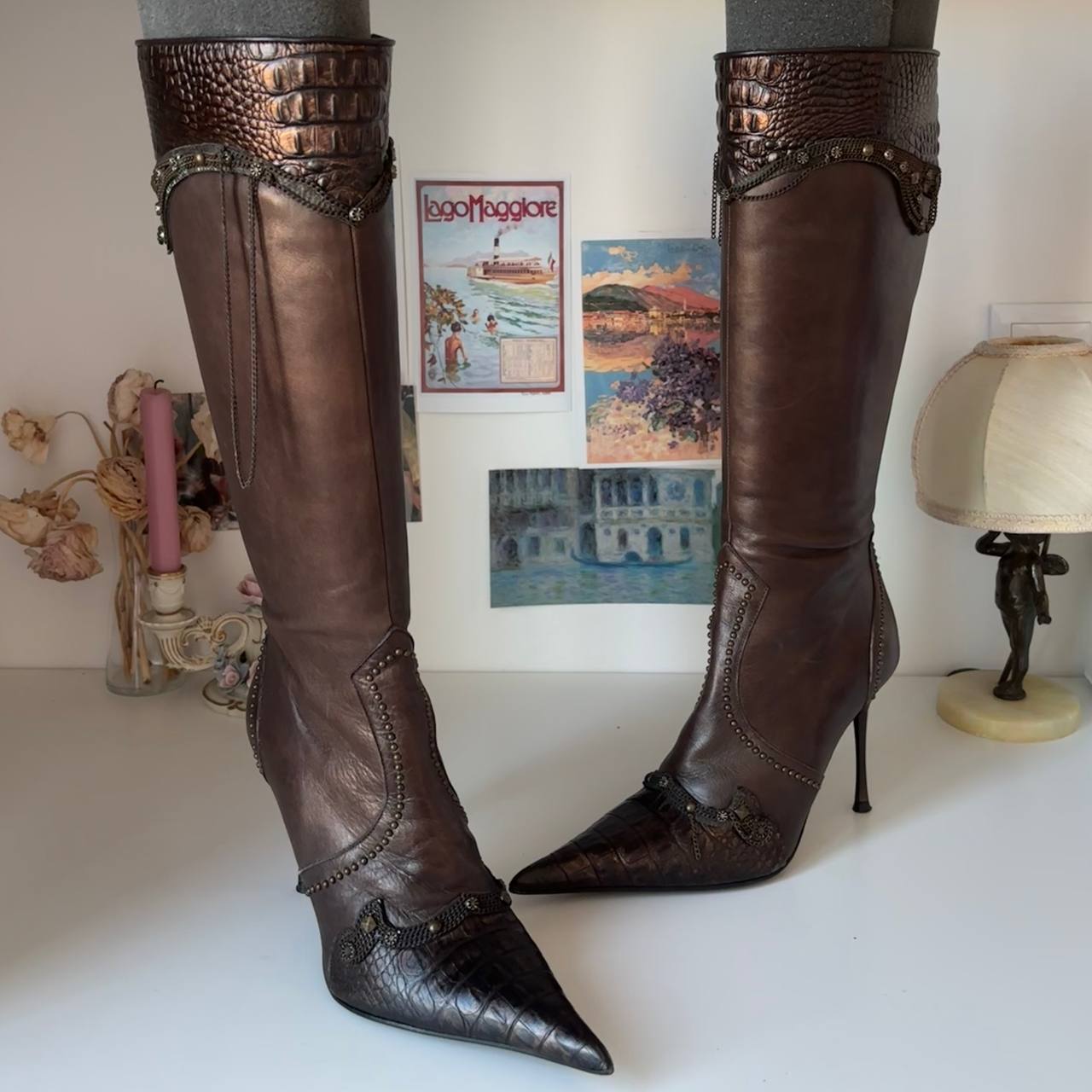 El Dantes boots vintage pointed heels