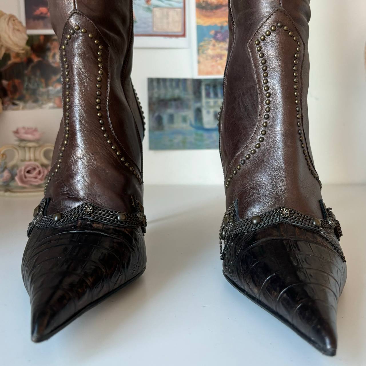 El Dantes boots vintage pointed heels