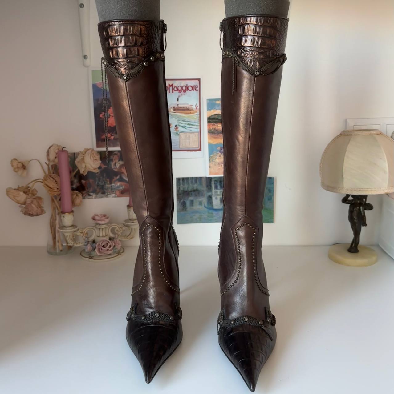 El Dantes boots vintage pointed heels
