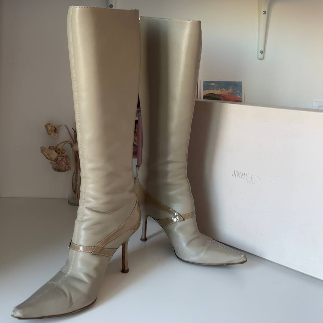 Jimmy Choo boots vintage pointed heels