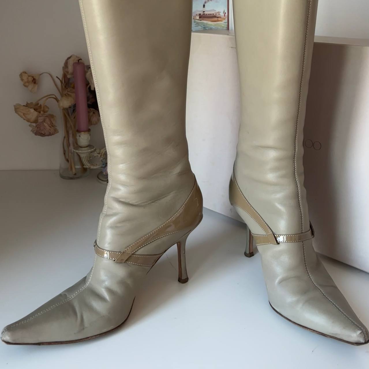 Jimmy Choo boots vintage pointed heels