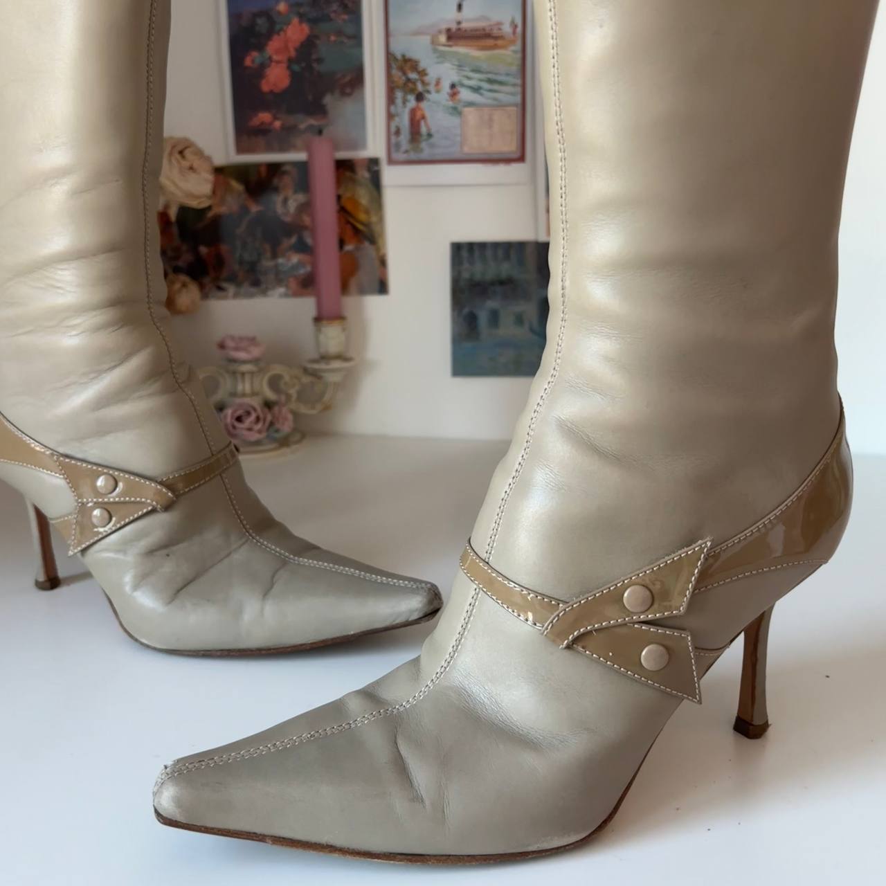 Jimmy Choo boots vintage pointed heels