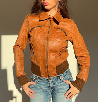 Italian vintage real leather jacket