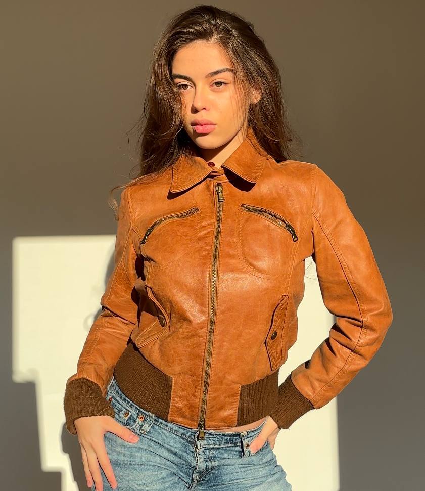 Italian vintage real leather jacket