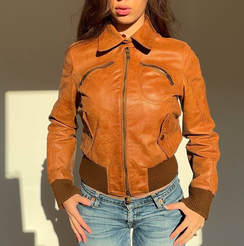 Italian vintage real leather jacket