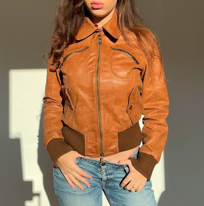 Italian vintage real leather jacket