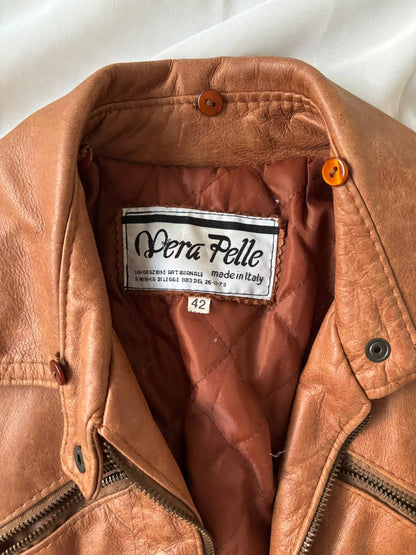 Italian vintage real leather jacket