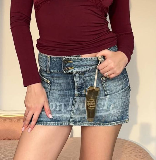 Von Dutch denim mini skirt