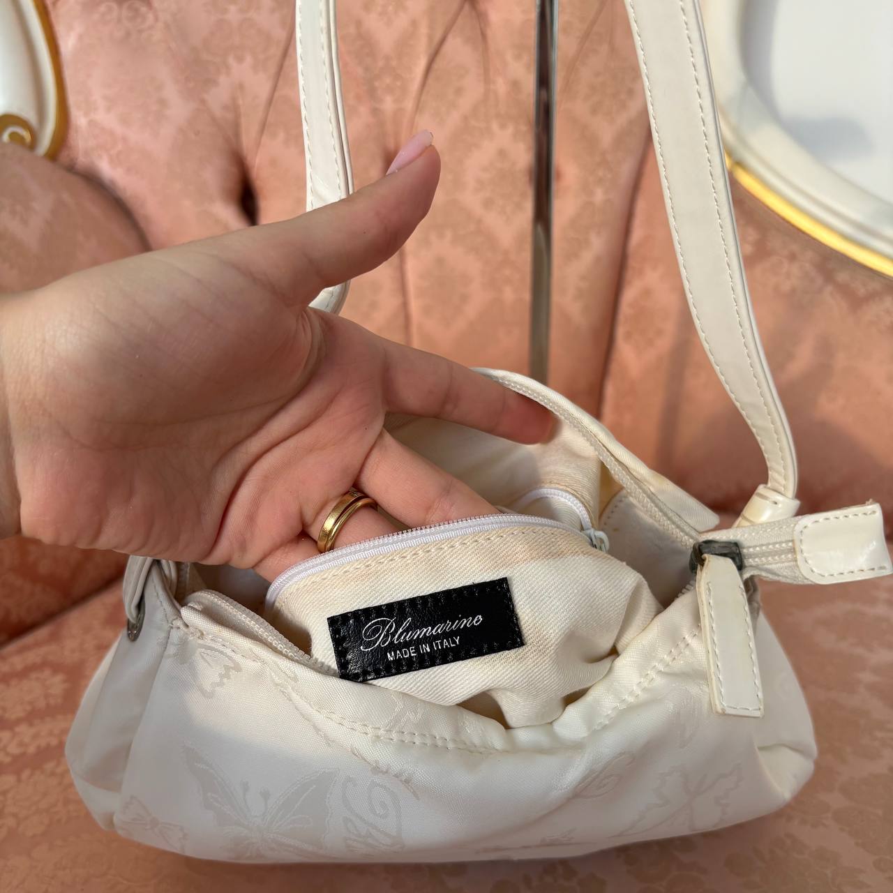 Blumarine bag vintage diamanté logo