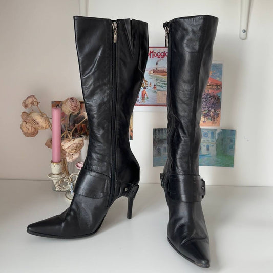 Faith boots stiletto pointed heels