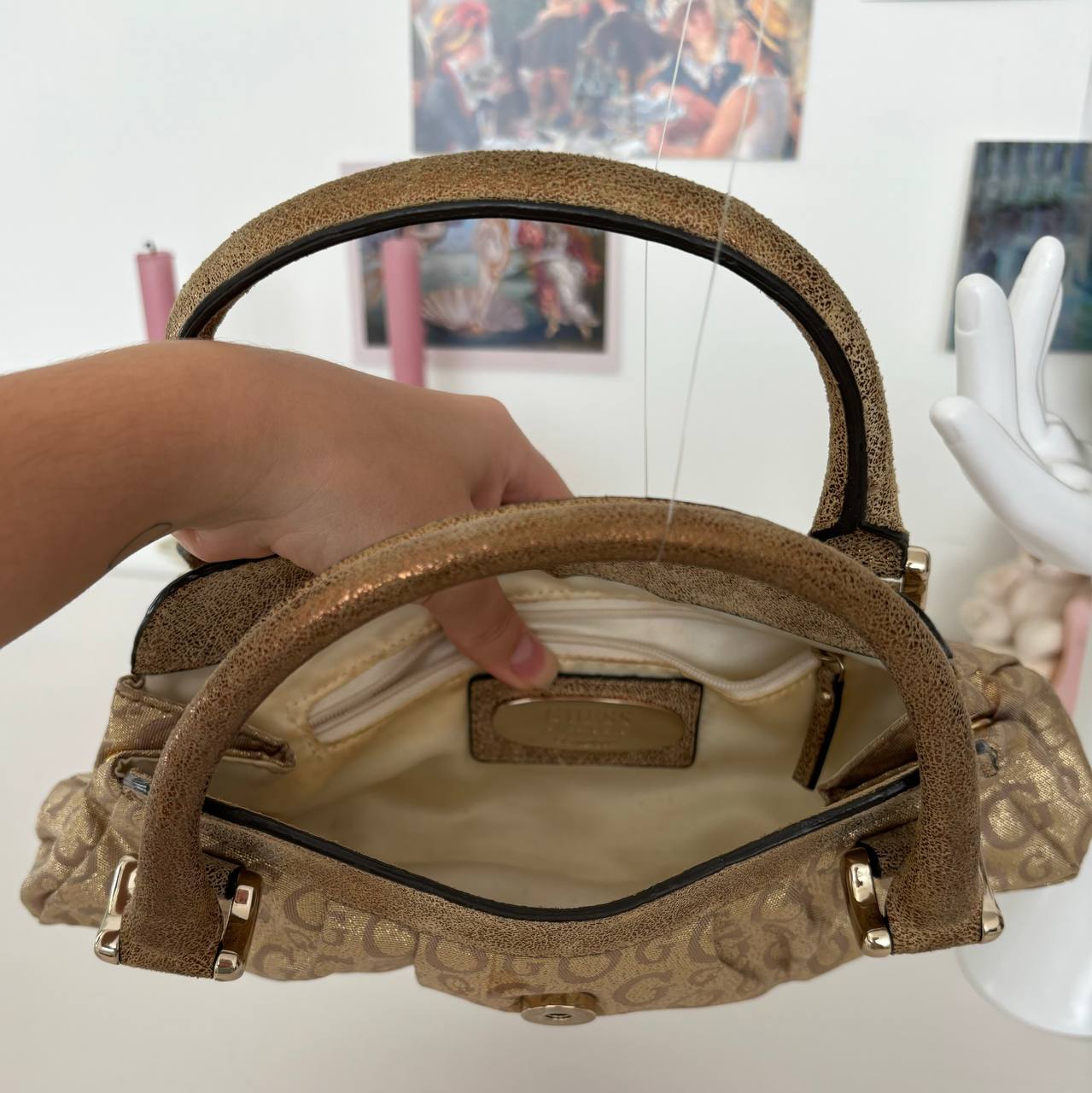 Guess bag vintage monogram handbag