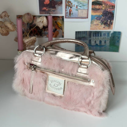 Blumarine bag pink fur handbag