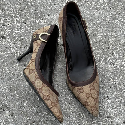 Gucci court shoes kitten heels