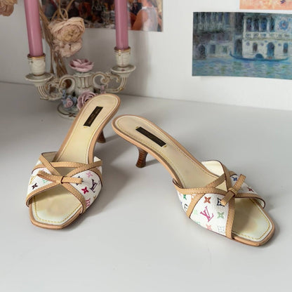Louis Vuitton mules shoes white