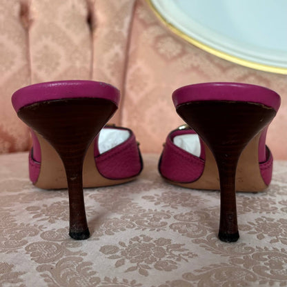 Gucci sandals bamboo heels