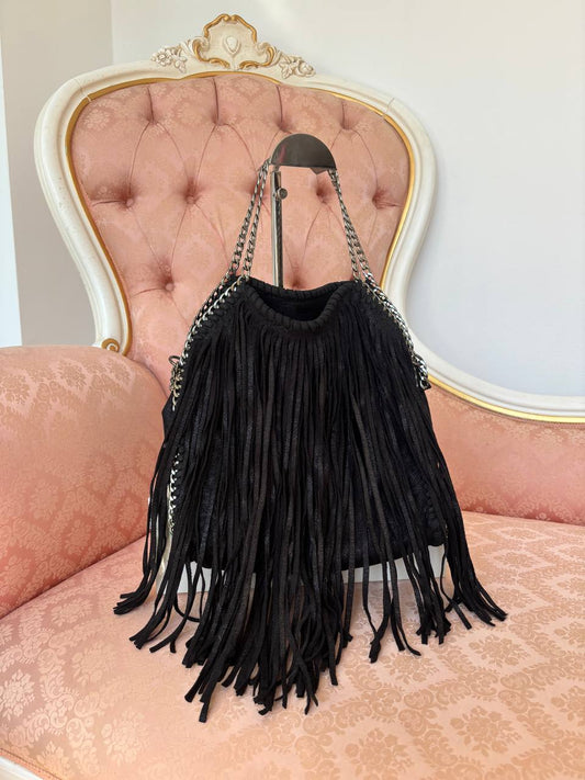 Italian shoulder bag fringe