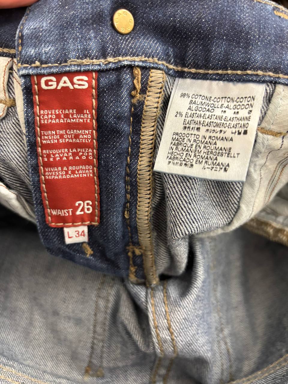 Gas flared jeans low rise