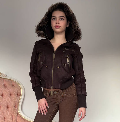 Italian coat zip-jacket bomber