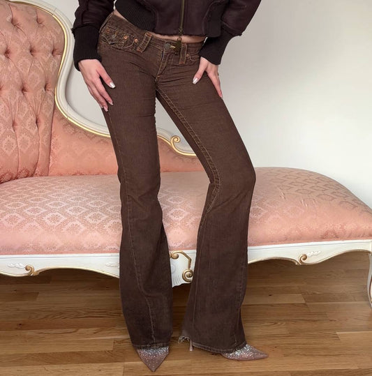 True Religion flared jeans low rise