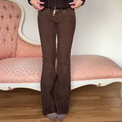 True Religion flared jeans low rise