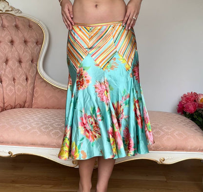 Kenzo skirt midi satin floral