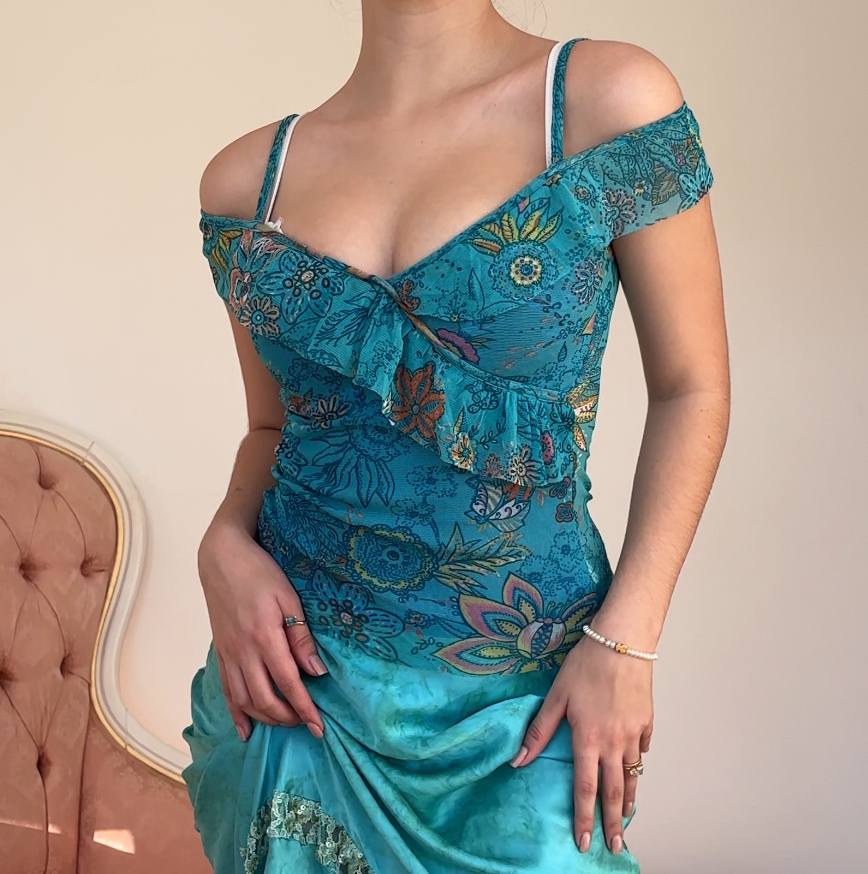 Benetton cami top asymmetrical